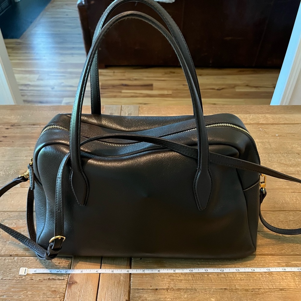 Madewell top handle crossbody bag in soft grain leather